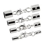 kettenverschluss silber magnet Endkappen Lochdurchmesser: 2 mm (oben wählbar)