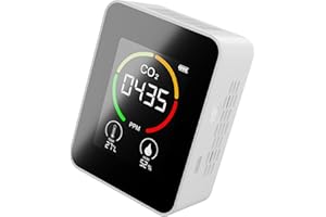 NAROOTE Luftqualitätsmonitor Radondetektor Großer LCD-Bildschirm mit Intuitiv Farbkodierung System Luftqualität in geschlossenen Räumen für Gewächshaus,