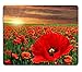 Produktbild Poppy Flower Field red Flowers Endless Sunset Clouds Sunray Mouse Pads Customized Made to Order Support Ready 9.8 X 11.8 Eco Friendly Cloth with Neoprene Rubber Liil Mouse Pad