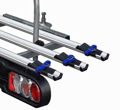 Menabo Heckträger Race III für 3 Räder klappbar + Boxxy Transportbox 330 L - 3