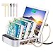 Produktbild 3C-LIFE Universal USB Charging Station, 5V6.8A(Total 34W) Stand Mounts Holder Charger, 4-Port Charging Dock Station [Silver,EU Plug]