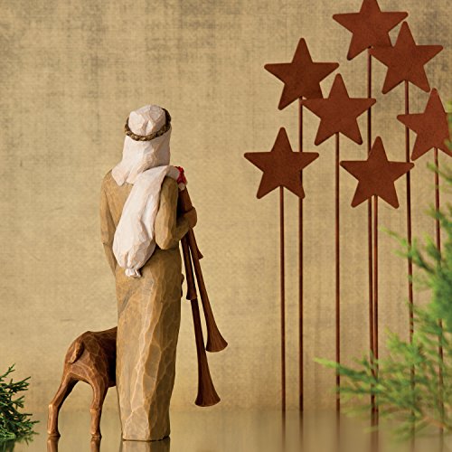 Willow Tree Zampognaro – Hirte mit Sackpfeife und Ziege als Ergänzung zur Willow Tree Nativity Krippe - 3