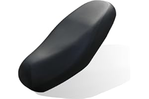 KkvoGmle Universal Motorrad Sitzbezug Wasserdichter, Schwarz Roller Sitzbankabdeckung, PU Leder Elastische Motorrad Sitzbankbezug Staubkissenbezug mit Klettverschluss 80x60cm