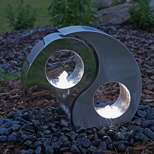 Edelstahl Springbrunnen Yin Yang - 5