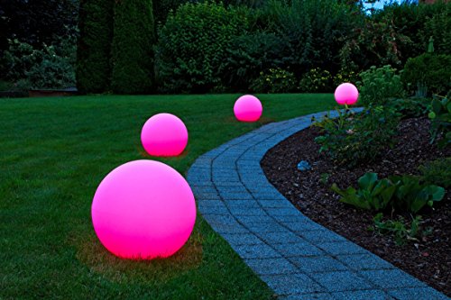 Luminatos 40 LED Leucht Kugel 40 cm 16 Farben mit Fernbedienung wasserdicht