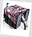 Produktbild TJ-S-18 Fahrradtasche JENNY STYLE Flower PINK Satteltasche Gepäckträgertasche 2 x 14 Liter Schwarz Weiß Blumen