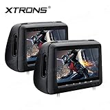 ★Abnehmbarer Kunstleder Abdeckung in hohe Qualität: Abnehmbare Klappenabdeckungen aus Kunstleder schutzt Ihren Kopfstützen-DVD-Player, während Sie nicht in Ihrem Fahrzeug sind.