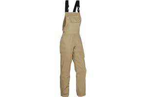 PKA Damen Latzhose, 100% Baumwolle,elastische Träger
