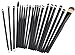 Ama-ZODE New Makeup 20pcs Brushes Set Soft Powder Foundation Eyeshadow Eyeliner Lip Brush (Black)