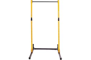 PRISP Soporte para Sentadillas multifunción Ajustable Soporte de Pesas con Barra de dominadas para Gimnasio en casa