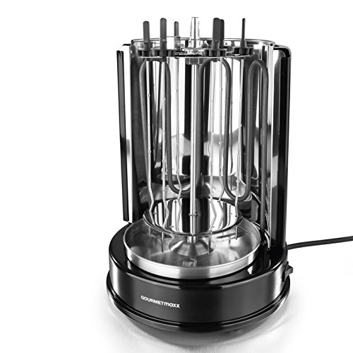 GOURMETmaxx 05914 Dönergrill Rotisserie | Hähnchengrill mit Drehspieß | Gleichmäßige 360°C Hitzeverteilung | Gyros & Schaschlikspieße | 1400 Watt - 4
