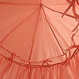KING DO WAY Betthimmel Deko Baldachin aus Leinwand , Bett-Überdachung für Baby-Kind-zelte aus Cotton Canvas,Mückennetz Moskitonetz Insekten-Malaria Schutz,Hohe 240cm,Rosa - 3