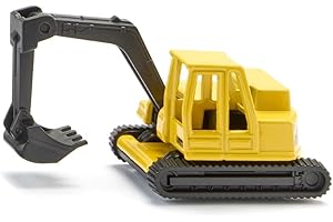 siku 0801, Bagger, Metall/Kunststoff, Gelb/Schwarz, Beweglicher Baggerarm, Drehbare Kabine