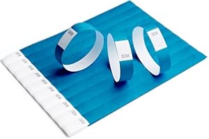 iboo 500 Bracelets Bleu en Papier Tyvek pour le Contrôle et la Sécurité - pour Événements, Soirées, Festivals et Voyages - Bracelets d'Entrée