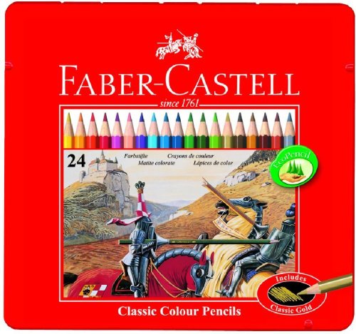 Faber-Castell Classic 24-Colour Pencils in Metal Tin Box