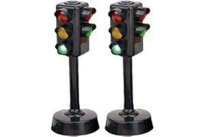 TOYANDONA 2 Pcs Feux de Signalisation Lampe Jouet Feux de Circulation Jouet Éducation Précoce Jouets Panneau de Signalisation Modèle Jouet Voiture Accessoire pour Enfants