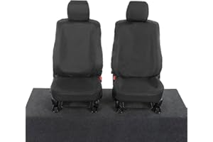 UK Custom Covers To Fit Toyota Hilux Icon Double Cab (2016 Onwards) Front Seat Covers Tailored (Black) - SC260B