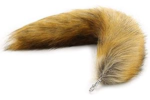 HOT DREAM Disfraz unisex de cola de zorro de acero inoxidable esponjosa, disfraz de cosplay para fiesta de Halloween