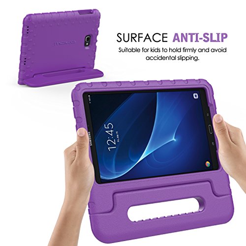 MoKo Samsung Galaxy Tab A 10.1 Hülle – Superleicht EVA Stoßfest Kinderfreundlich Kinder Schutzhülle mit umwandelbarer Handgriff Handle/Standfunktion für Galaxy Tab A (2016) T580N 10.1″ Tablet-PC, Violett - 9