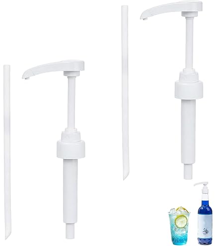 EIHI 6er Set Dosierpumpe Mit Strohhalm – 8-10 Ml Pro Hub, Abnehmbar, Für Sirup, Seife & Öl, Weiß+Gold+Schwarz