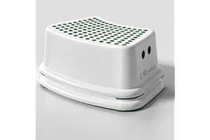 UR CHOICE Kids Step Stool for Bathroom | Non-Slip Toilet Step in Green | Sturdy Toddler Potty Training Stool | Multiuse Booster for Kids and Toddlers | Safe Bathroom Stool for Boys & Girls (GREEN, 2)