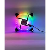 Zauss Rainbow Rgb Kasa Mining Fanı 12cm Renkli G&ouml;kkuşağı Fanı I&ccedil; Ve Dış Aydınlatmalı 0.3a