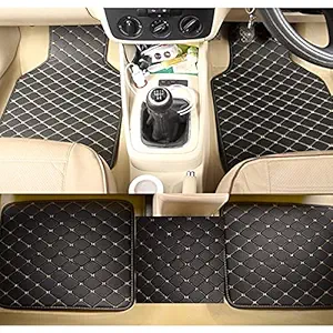 Autyle 2D Premium Leatherette Car Foot Mats Compatible with Hyundai Creta Old (Model : 2015-2019)-(Black Set of 5)