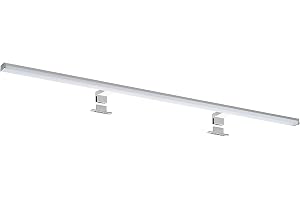 SEBSON LED Spegellampa 120cm 15W 1500lm neutral vit 4000K - Spegel ljus Badrum IP44 - Klämlampa + Ytmonterad - Sminklampa 1200x98x44mm - Aluminium