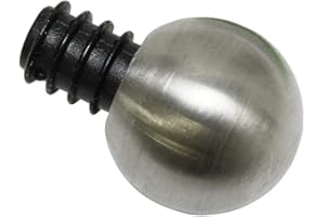 Gardinia Curtain Rod Finials, Stainless Steel Finish, Ø 12 mm, 11325