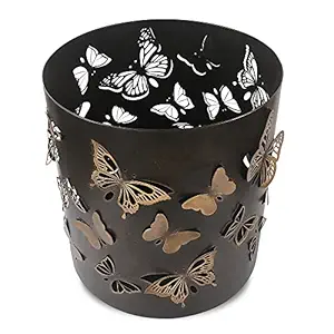 DecoWorld ||Metal Planter, HandAntiqued 3D Laser Cut, Indoor and Living Room Planters||Fancy Floor Planters for Flower Pot and Plants|Home Decor planters for Living Room and Balcony||Butterfly Design