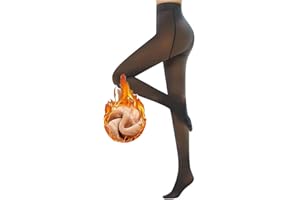 Lnmyic Thermostrumpfhosen für damen,Fleece Strumpfhose Damen Winter,Gefütterte Strumpfhose,Thermo leggings damen,Gefälschte Durchscheinend Plüschstrümpfe Pantyhose Wärmende Fleece Strumpfhose