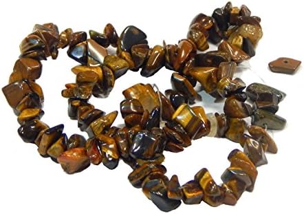Tiger's Eye Gemstone Beads Half 125 Natural Stone Beads Chips 4 to 9 mm G193