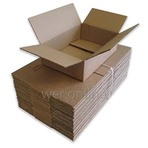 Versandkartons 18x18x7 Cm - 10er Set Aus Starker Pappe Für Paketversand