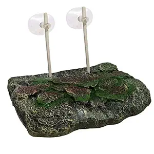 Jainsons Pet Products Floating Rock Turtle Island Reptile Turtle Tank Topper Basking Hanging Platform (Small), 1 Piece
