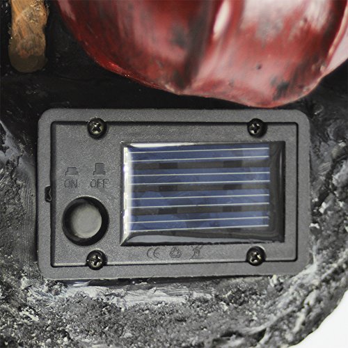 COM-FOUR® Dekofigur „Maulwurf-Bergmann“, Gartenfigur mit Solar LED Helmlampe, aus wetterfestem Polyresin, ca. 25x17cm - 8