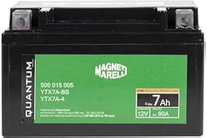 Quantum Energy Magneti marelli batteria moto e scooter 7AH 12V 90A tecnologia AGM sigillata polo positivo sinistro