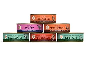 JR PET PRODUCTS Pure Dog Food Toppers: Hearts, Beef, Chicken, Salmon, Turkey, Sprats, 100% Fresh Meat