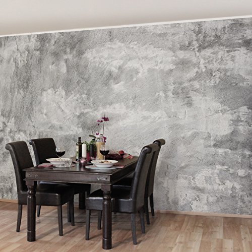 Fototapete | Betontapete Industrie-look Betonoptik Tapete – Vliestapete Querformat | Tapete Betonoptik Grau | Steintapete Steinoptik 3D Fototapete Vlies Wandbild XXL Betonwand Sichtbeton Beton Stein Wand Loft, Größe HxB: 255cm x 384cm - 6