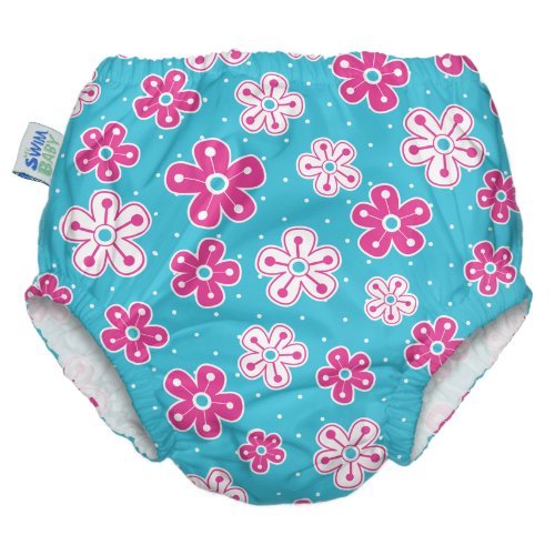 My Swim Baby Diaper New Sizing, Aqua Petal, 2X Color: Aqua Petal Size: 2X