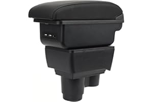 YJYWZH Braccioli compatibile con Renault Duster 2019-2023 Doppio Strato Scatola Portaoggetti Console Centrale Interna with 3 USB Charging Port