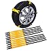 Produktbild Auto Schneeketten, Verstellbare TPU 10 Stück Anti-Rutsch Verbreitert Schneeketten Mit 185-295 Mm/7,2-11,6 Zoll Reifen Breite Passt Für Die Meisten Auto, Gelb