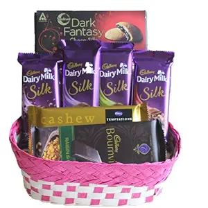 SFU E Com Chocolate Gift Basket Hamper | Gift for Holi, Rakhi, Diwali, Anniversary, Birthday, Christmas, Valentine, Her, Him | Assorted Chocolate Gift | 200