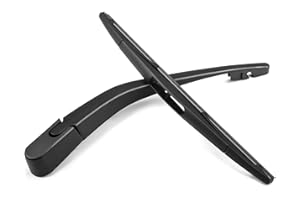 ZOFFI Essuie-glace arrière + bras d'essuie-glace arrière de rechange pour BMW Série 1 2011-2015, balais d'essuie-glace avec balais d'essuie-glace en caoutchouc naturel