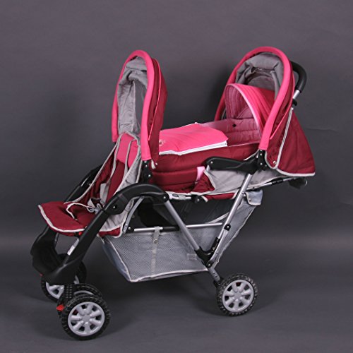 Exclusive Tandem - Twin Pram rose - BambinoWorld