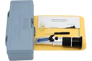 FSR IMKER Honig REFRAKTOMETER WASSERGEHALT 10% - 30% AUFLÖSUNG Skala 0,1% HONIGFEUCHTE Bienen MIT ATC (AUTOMATISCHER TEMPERATURKOMPENSATION) 3015 MIT KALIBRIERFLÜSSIGKEIT