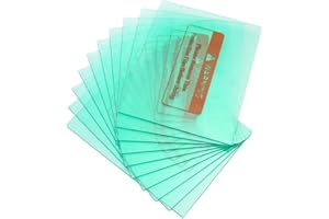 Besttoolifes 10 Pcs Welding Helmet Lens, Plastic High Temperature Resistance Transparent Protective Plate For Welding The Outer Or Inner Protective Sheet Of The Cover(115 * 90mm)