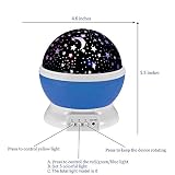 Esonstyle New Generation 360 Grad Romantische Stimmung Stern-Nachtlicht -Lampen-Raum Rotierende Nachttischlampe für Baby-Kinderzimmer Schlafzimmer Kinderzimmer Kinderzimmer - 3