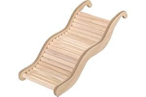 AOMHREK Hamster ZubehöR Hamster-Klettertreppe, 21 X 8,5 cm, Meerschweinchen Zubehoer WellenföRmig, Hamsterspielzeug Und RattenkäFig-ZubehöR FüR Kleintiere, Aus Ausgesuchtem Originalholz