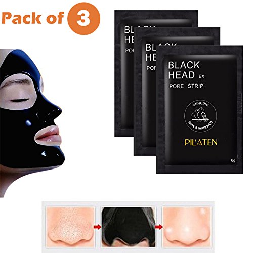 Gutargoo (3 Pack 18G) Genuine Pilaten Activated Charcoal Carbon Peel Off Diy Purifying Black Mask For Blackhead Whitehead From Face Nose For Unisex RS.295 (67.00% Off) - Amazon
