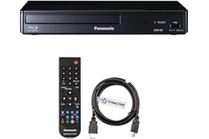 Region Free Blu-Ray Player Compatible with Panasonic DMPBD Blu-Ray and DVD Player Region Free Zone Free with Dynastar 6FT HDMI